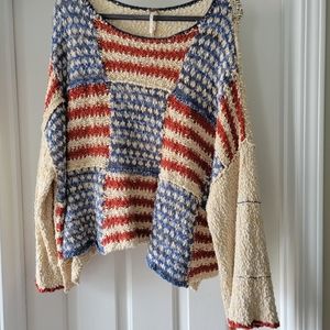 Free People American Flag Sweater